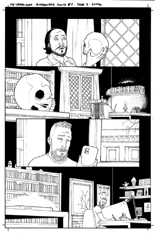 Martin Morazzo Quarantine Comix 1 P 3 Ice Cream Man In Scott C S Martin Morazzo Comic Art Gallery Room