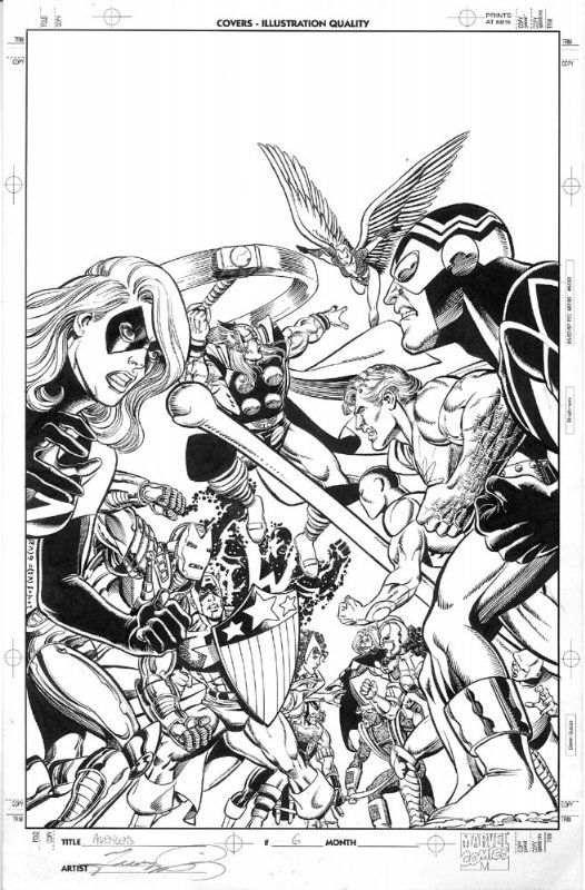 Avengers 6 (V3) - Perez Cover, in Cort Lane's Perez Gallery Comic Art ...