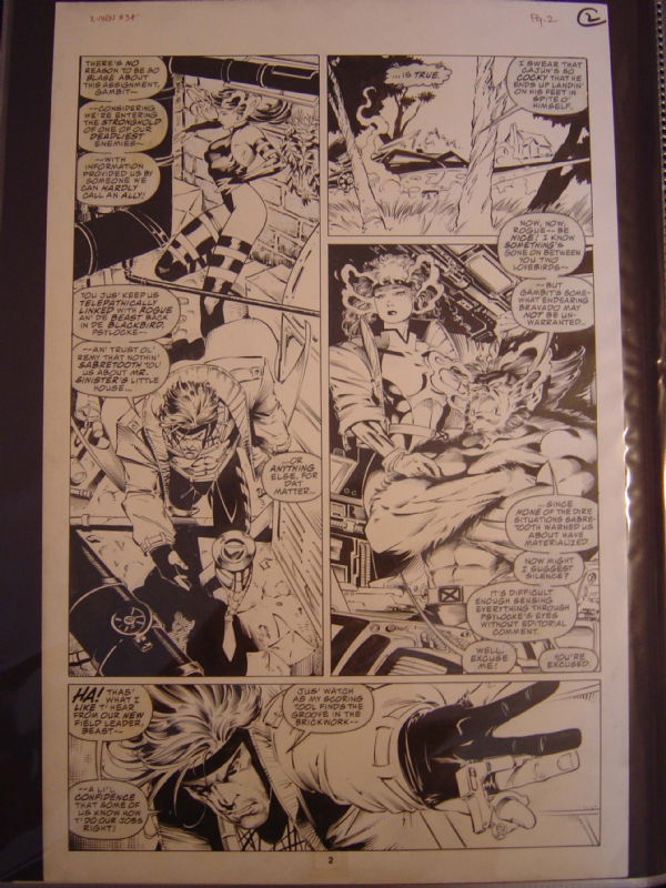 X-Men #34 Page 2, in Michael Southwell's Andy Kubert Comic Art Gallery Room