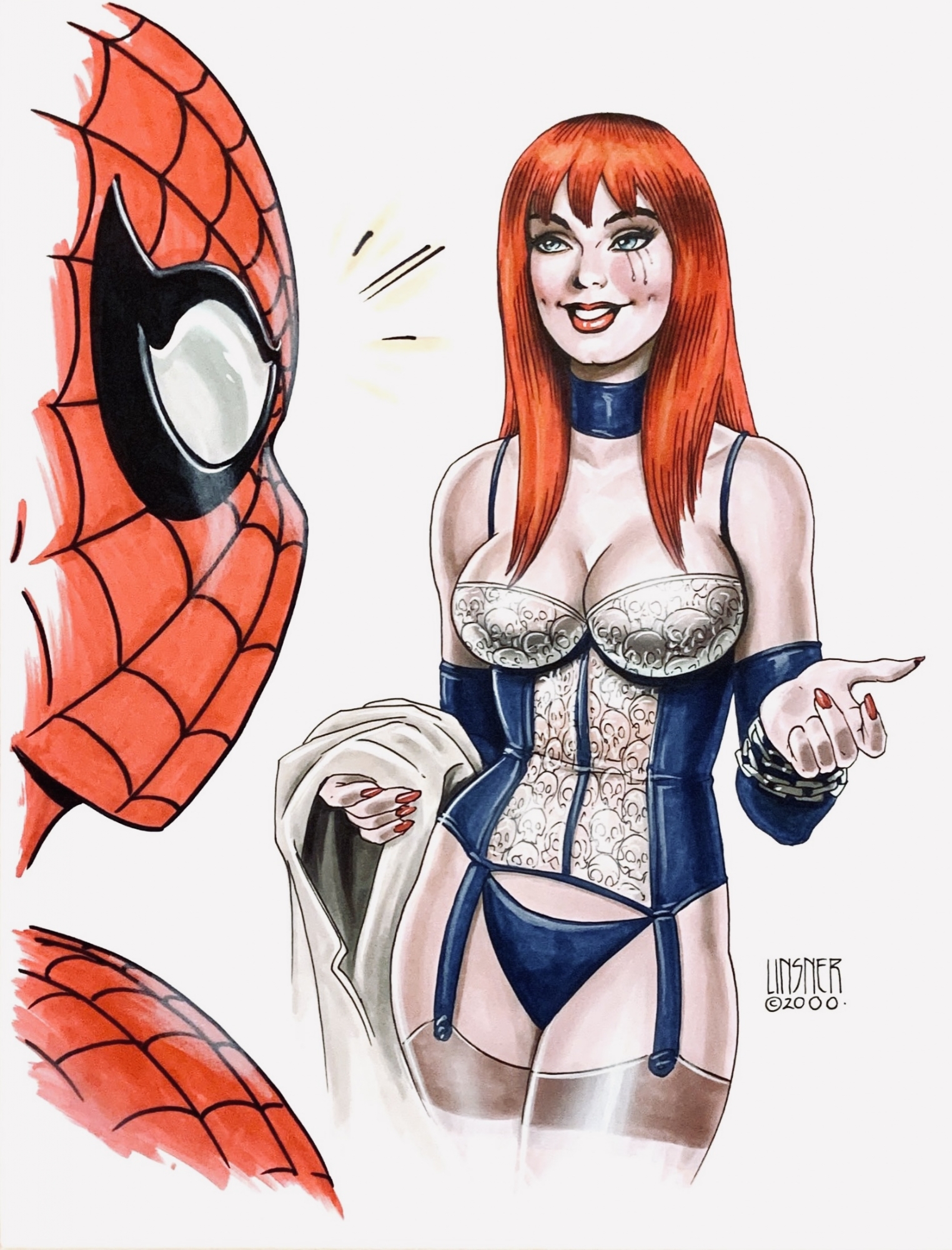 Mary Jean Hd Sex - Wizard Magazine 120 Page 38 Mary Jane From Spider-Man Painting (2001), in  Michael Reyes's Spider-Man / Venom Comic Art Gallery Room