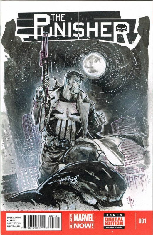 Punisher #1 Blank (2014)- Sketch Cover by Yusuf Idris (CGC-SS), in Mike ...