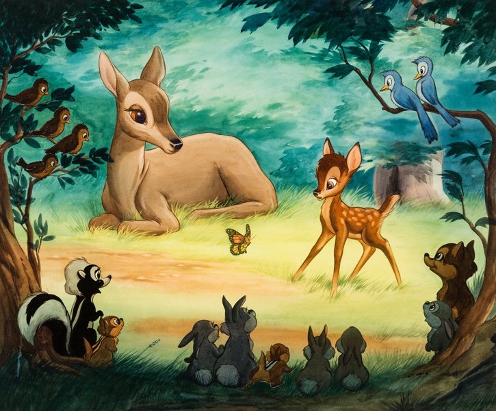  Bambi Meets his Forest Friends  (Walt Disney/New York Graphics Society, 1947) Comic Art