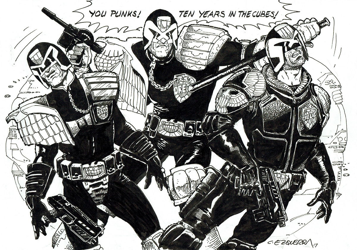 Judge Dredd strip by Carlos Ezquerra