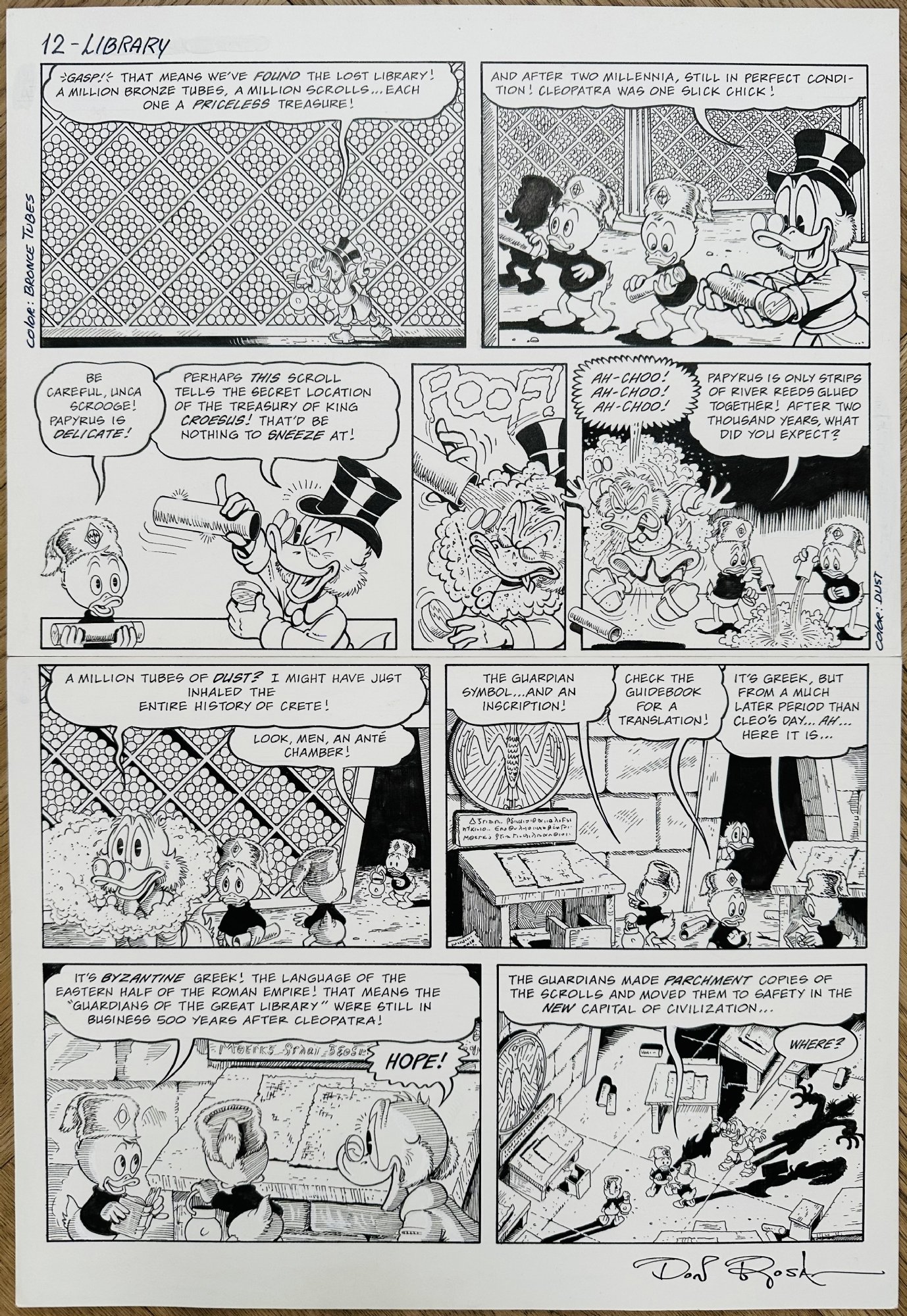 Don Rosa - Scrooge McDuck - The Guardians of the Lost Library - 1993 - p12,  in Monty B's Disney - Don Rosa - Guardians of the Lost Library I Comic Art  Gallery Room