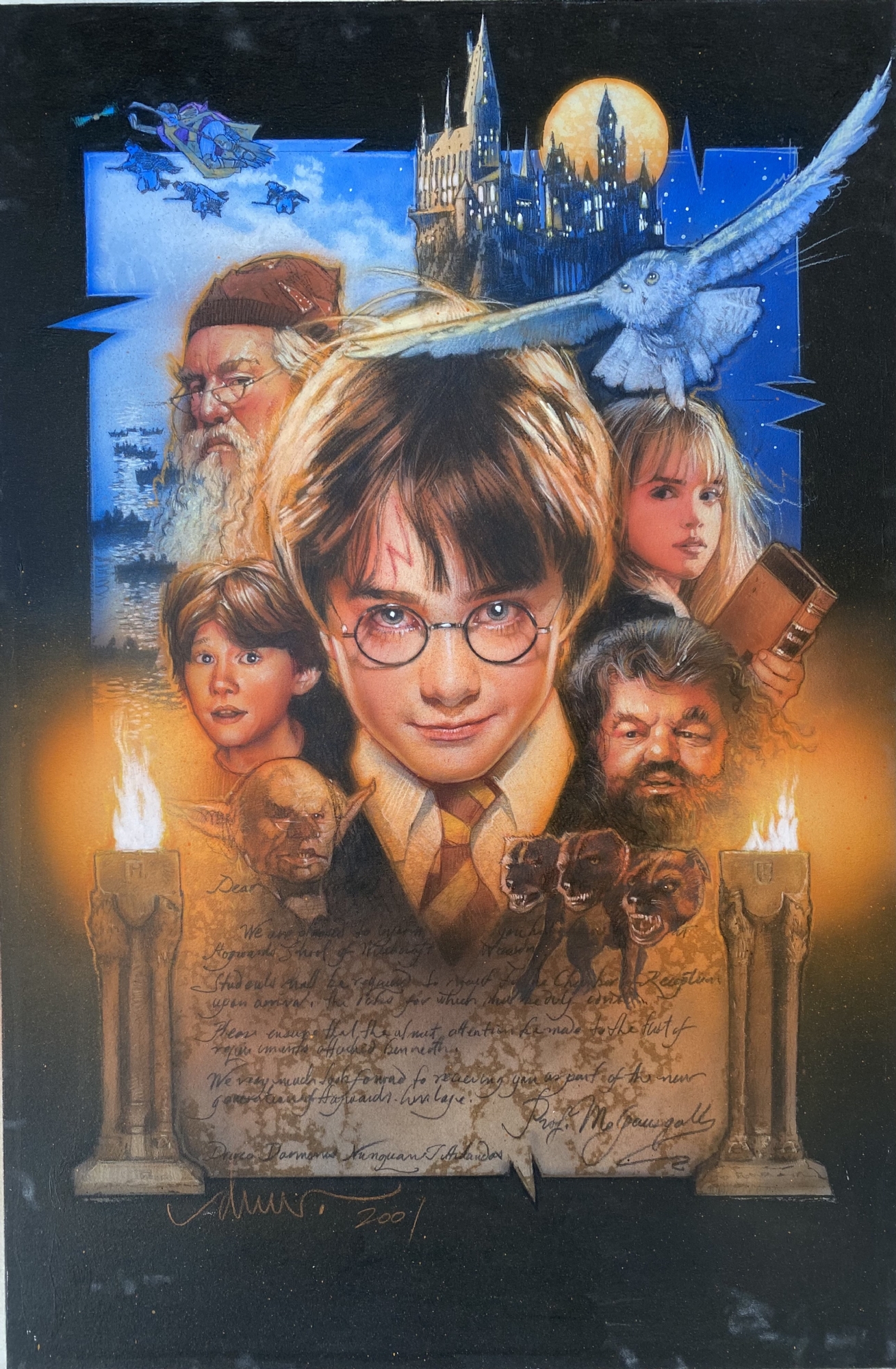Drew Struzan - Harry Potter and the Philosopher's Stone - 2001 - Movie  Poster Comprehensive Artwork, in Monty B's STRUZAN, Drew - Movie Poster Art  - Comprehensive Comic Art Gallery Room