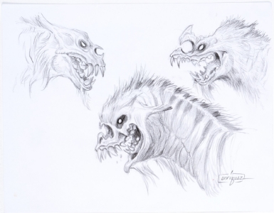 Thom Enriquez - Ghostbusters - Concept Artwork - 1983 - Terror Dog 3 Comic Art