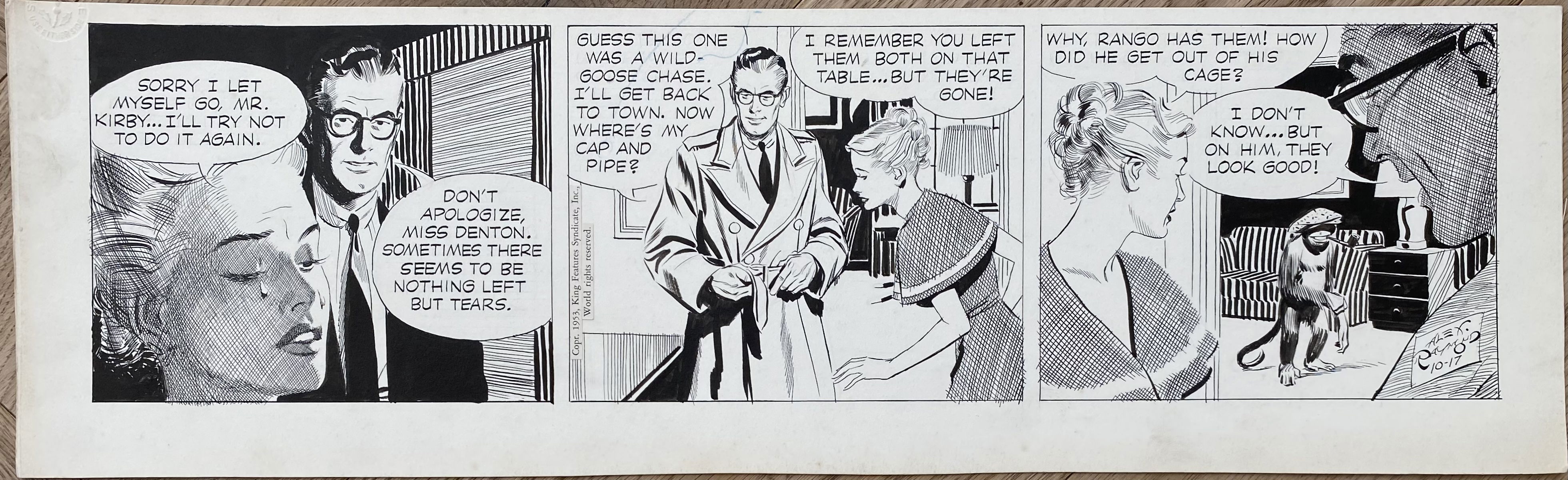 Alex Raymond - Rip Kirby Daily - 17.10.1953, in Monty B's RAYMOND, Alex ...