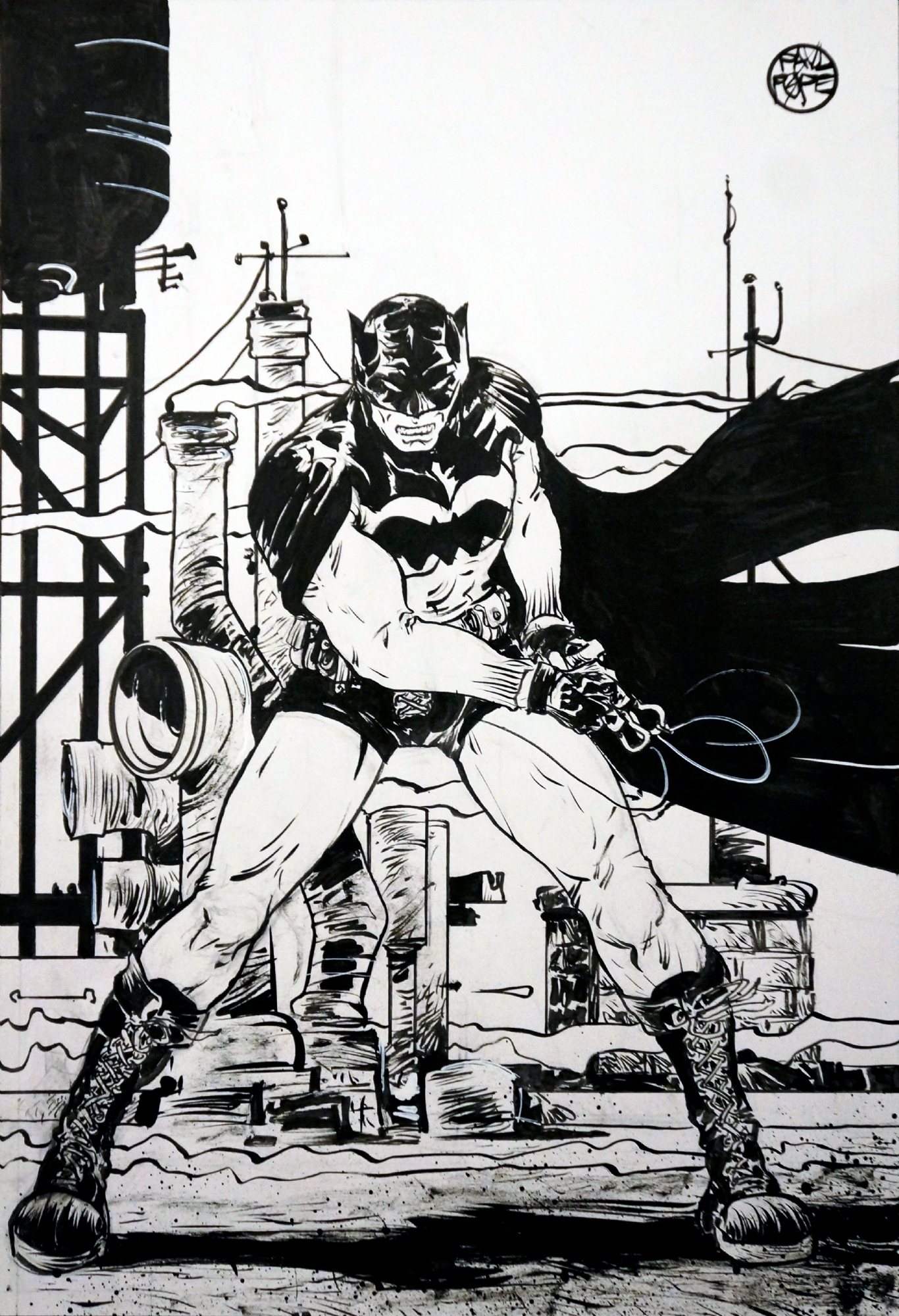 Paul Pope Batman, Marc W's 01 Batman Black & White Comic Art Room