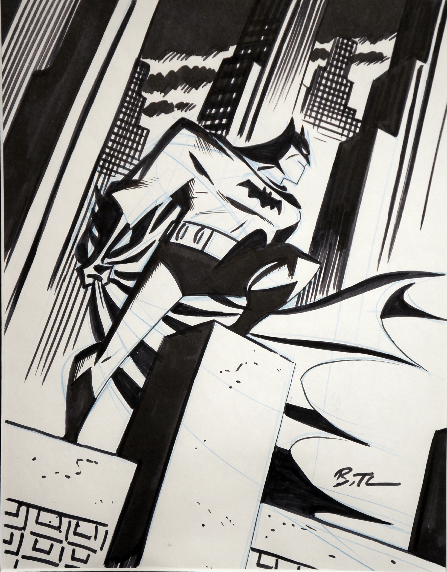 Bruce Timm Batman Illustration, in Marc W's 01 Batman Black & White Comic  Art Gallery Room