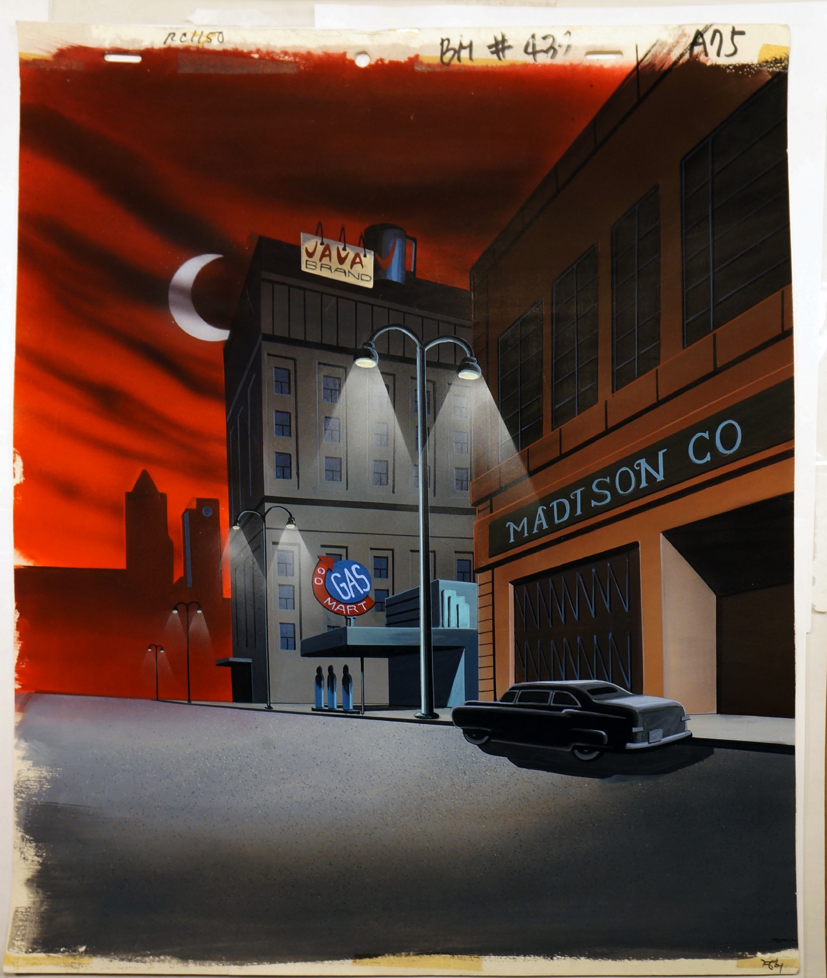 Batman The Animated Series Painted Background Episode „Old Wounds“ (New  Adventures), in Marc W's 06 Animation Art Comic Art Gallery Room