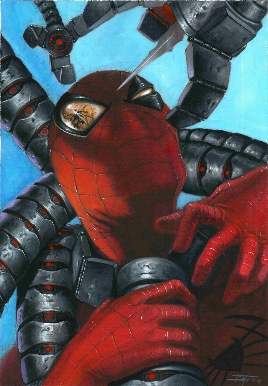 Spiderman VS Doctor Octopus, in luca strati's color Comic Art Gallery Room