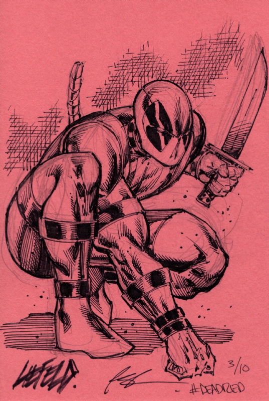 Deadpool Deadred By Rob Liefeld In Jeremy Mehrings X Force Sketches And Commissions Comic Art 1888