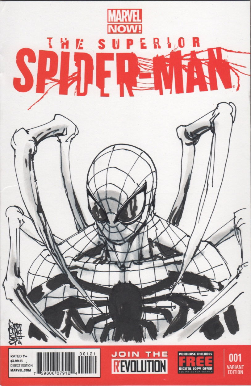 Superior Spider-man by Giuseppe Camuncoli, in Antonio Matteini's Spidey  sketches on Blank Issues Comic Art Gallery Room