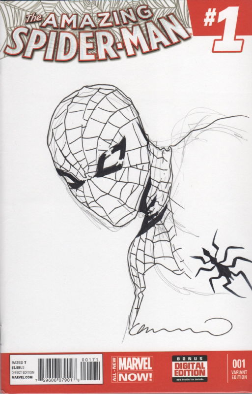 Spider-man by Lee Bermejo, in Antonio Matteini's Spidey sketches on Blank  Issues Comic Art Gallery Room