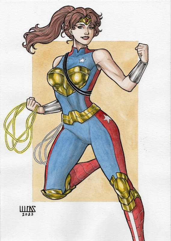 Trinity Wonder Woman S Daughter By Lucas Gomes In Stephen B S Dc Misc Original Art Comic Art