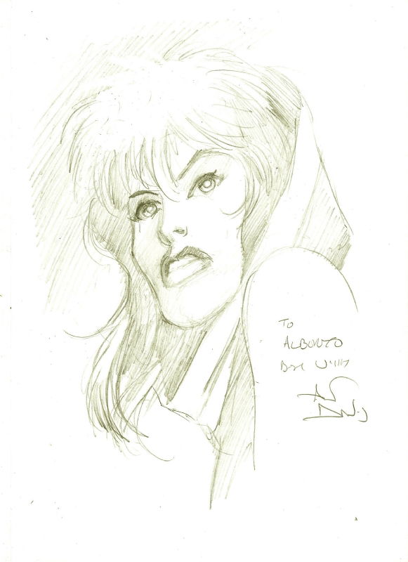 ALAN DAVIS, Rogue, in Alberto VG's . Alan Davis Comic Art Gallery Room