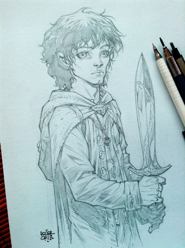 Frodo Lord Of The Rings By Roger Cruz In Roger Cruzs 03 Pencil