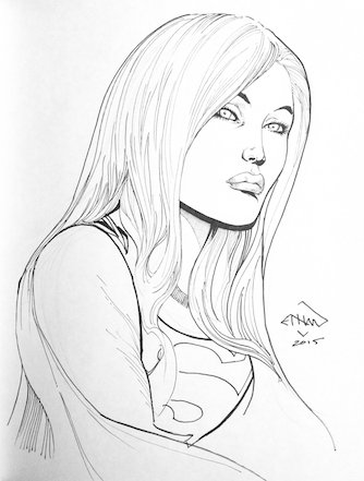 Ethan Van Sciver - Supergirl, in Micky Bhasin's Sketchbook - Supergirl ...