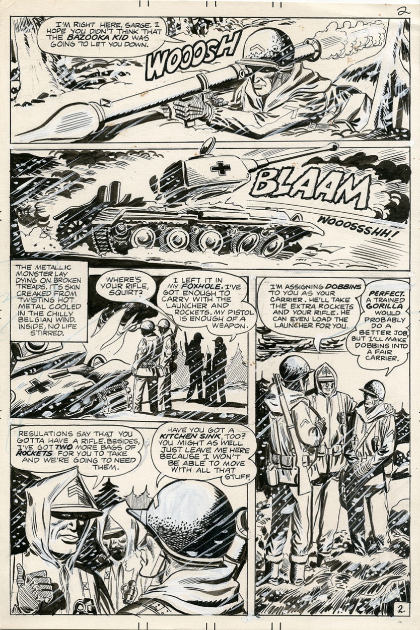 Sgt Rock and Easy Co - unknown page - 1976 Comic Art