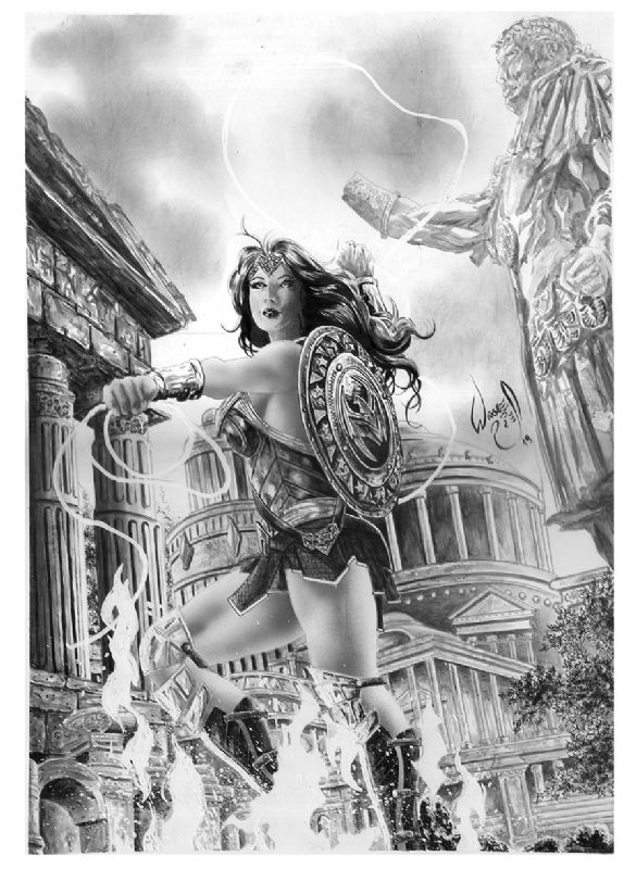 Wonder Woman By Wagner Reis In Bill Romanelli S Original Wonder Woman Art Gallery