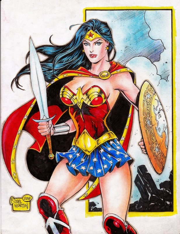 Wonder Woman By Rodel Martin In Bill Romanelli S Original Wonder Woman Art Gallery Romanelli