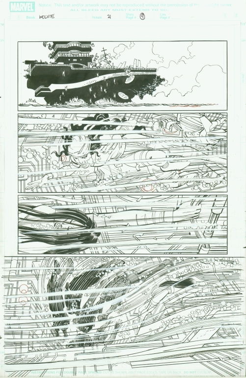 Wolverine 21 page 9, from JRJR, in A B's Sold Comic Art Gallery Room