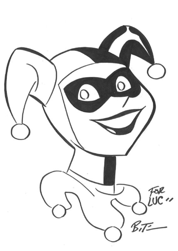 Harley Quinn, in Luc Guilmot's Bruce Timm Comic Art Gallery Room