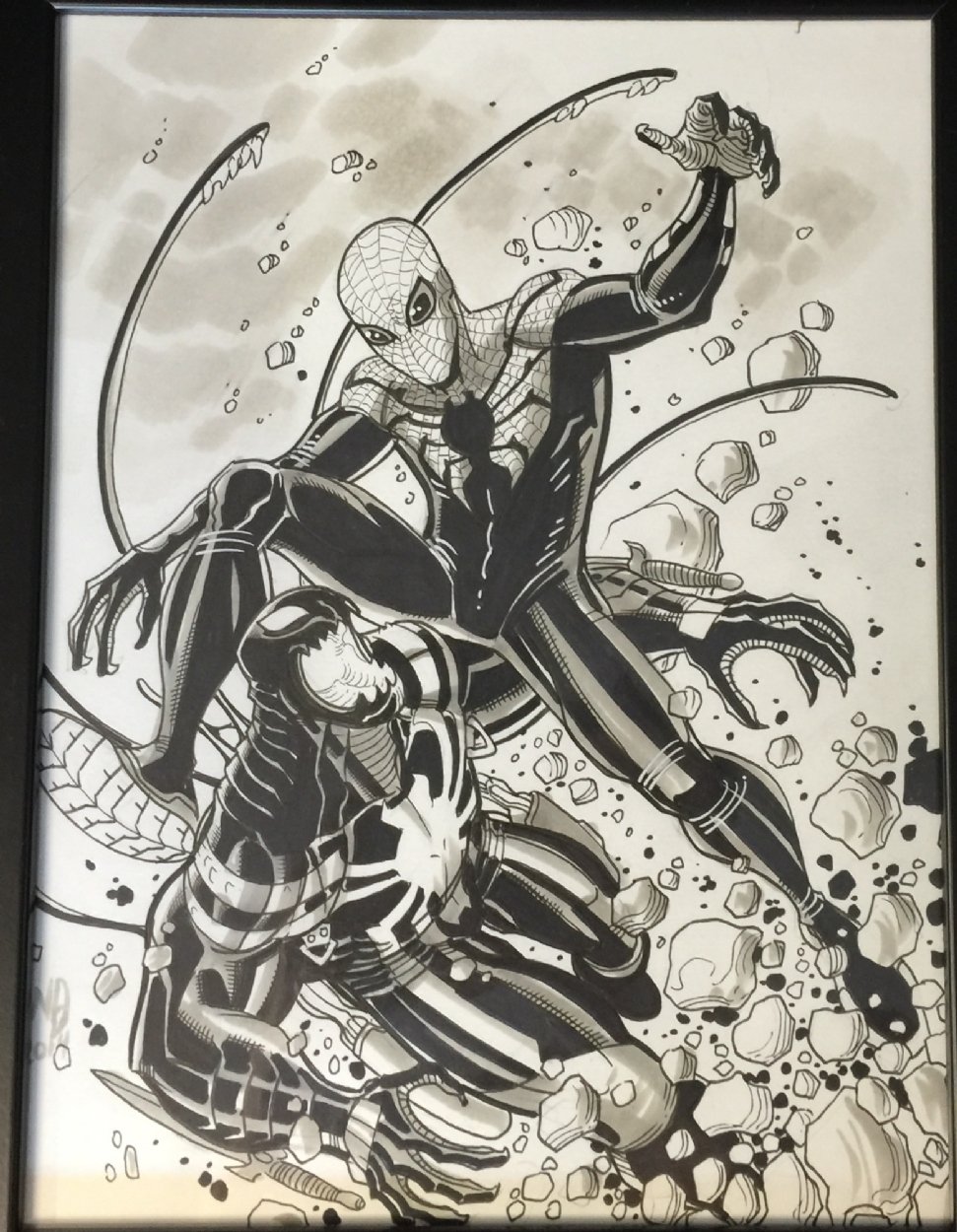 Nick Bradshaw - Superior Spider-Man vs Agent Venom (Bradshaw Design), in  Robert Hanna's 2014 Comic Art Gallery Room