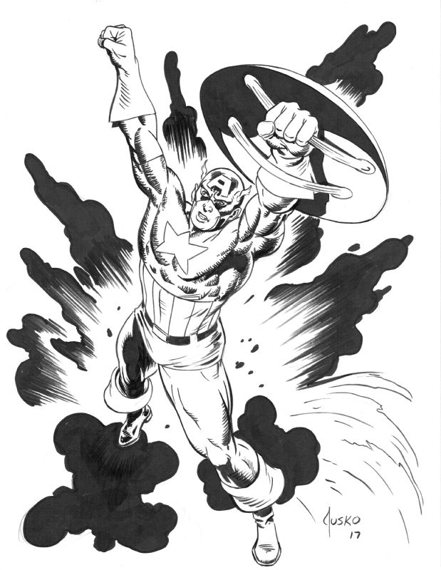 Joe Jusko - Captain America , in Calvin Chan's Commissions / Convention ...