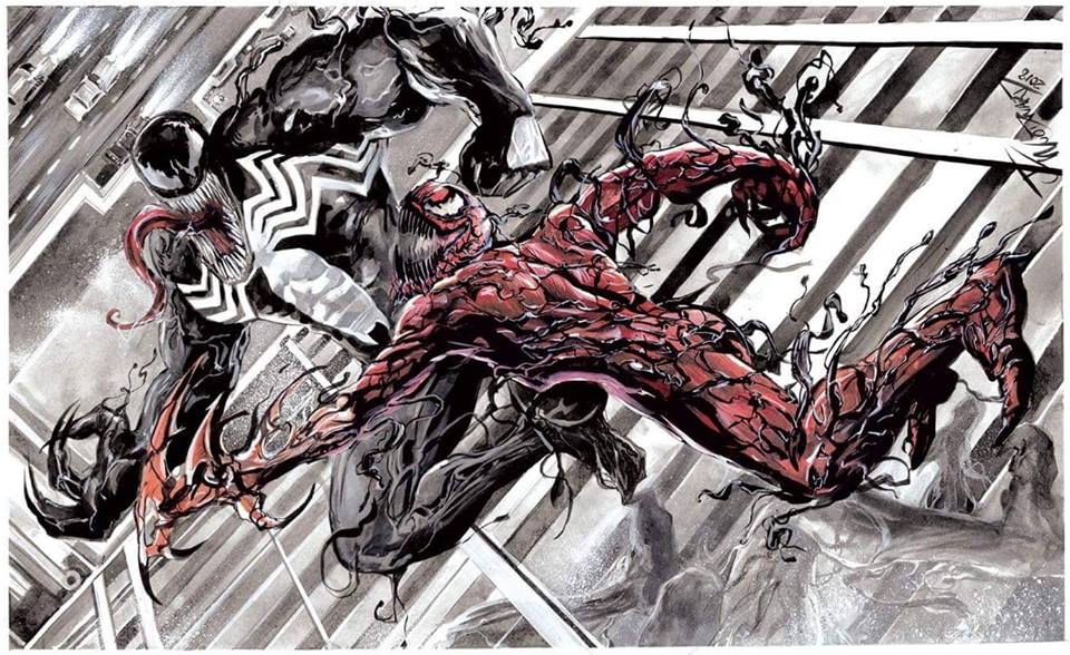 CreeesArt on X Finished this Venom vs Carnage piece today on stream So  excited for the movie wearevenom venom carnage alien fight art  drawing artist illustration manga draw httpstcoB58LZ1qNzq  X