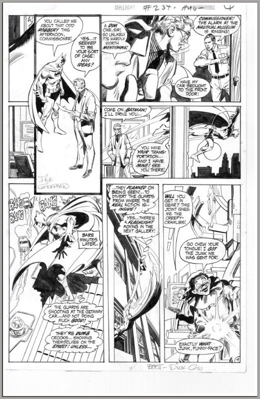 Batman 234 pg 4 (Aug 1971), in Dennis C. Dixon's Sold pieces Comic Art  Gallery Room