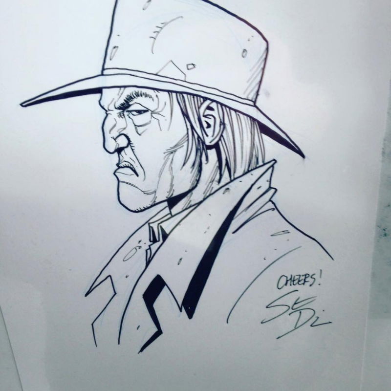 Saint of Killers Sketch by Steve Dillon, in Brendan Hovan's My ...