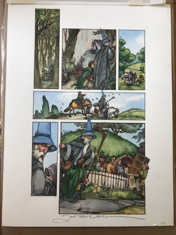 The Hobbit Graphic Novel Page 132 In James Cawley S Original Published Comic Art Comic Art Gallery Room