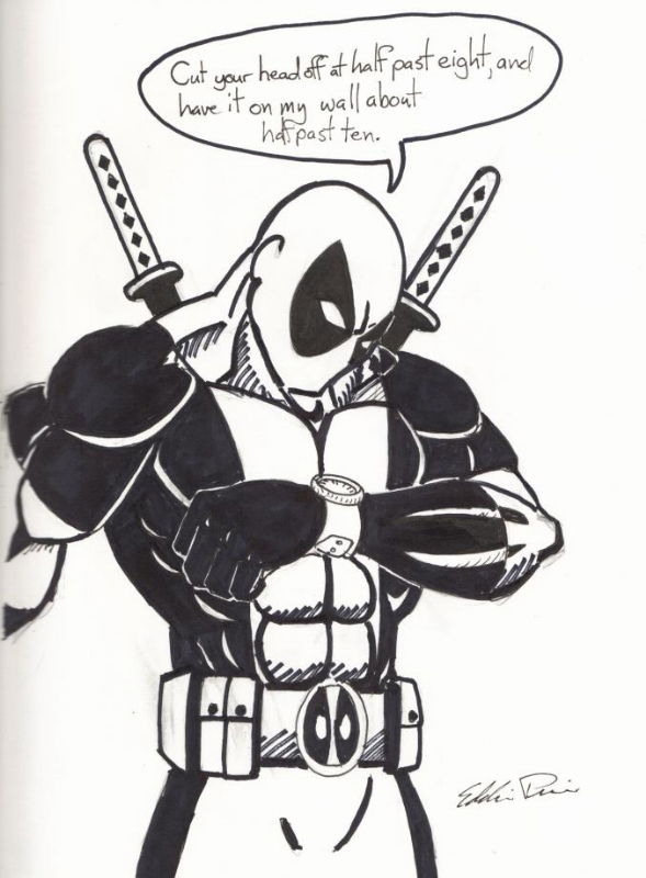 Eddie Price - Deadpool No More Hot Dogs - 2015 sketch, in Erich M's ...