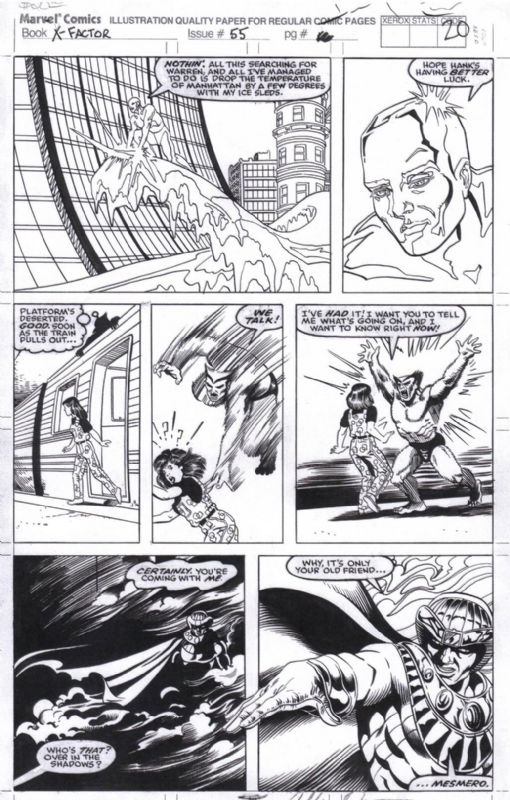 Colleen Doran - X-Factor #55, Page 20 - Iceman, Beast, and Mesmero, in ...