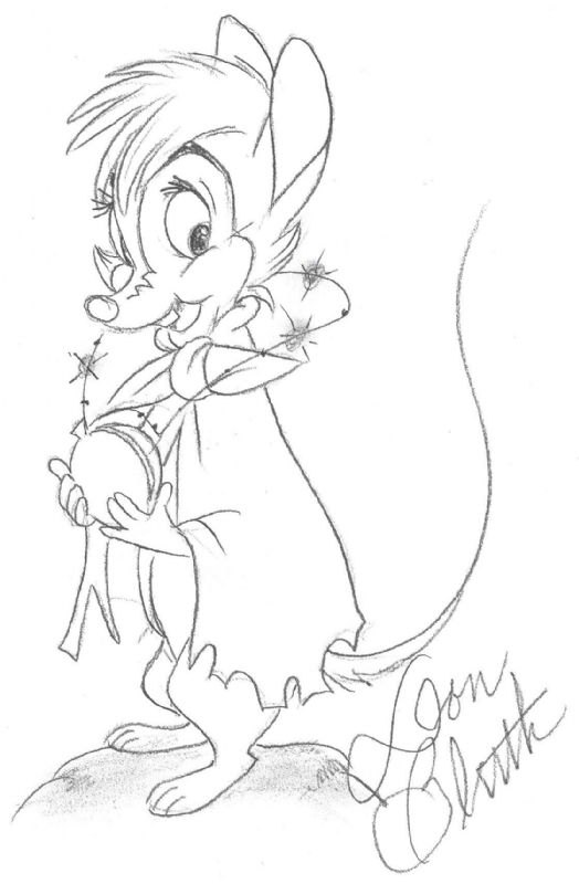 Don Bluth - Mrs. Brisby pencil sketch, in Erich M's My Grails Comic Art ...