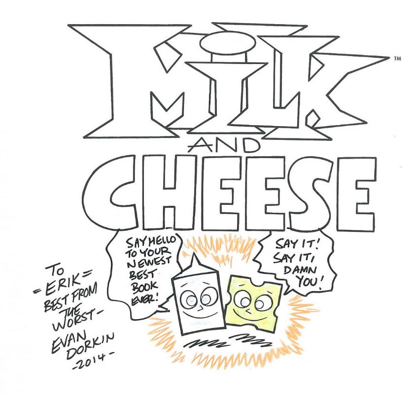 Milk And Cheese In Erik Joness Evan Dorkin Comic Art Gallery Room