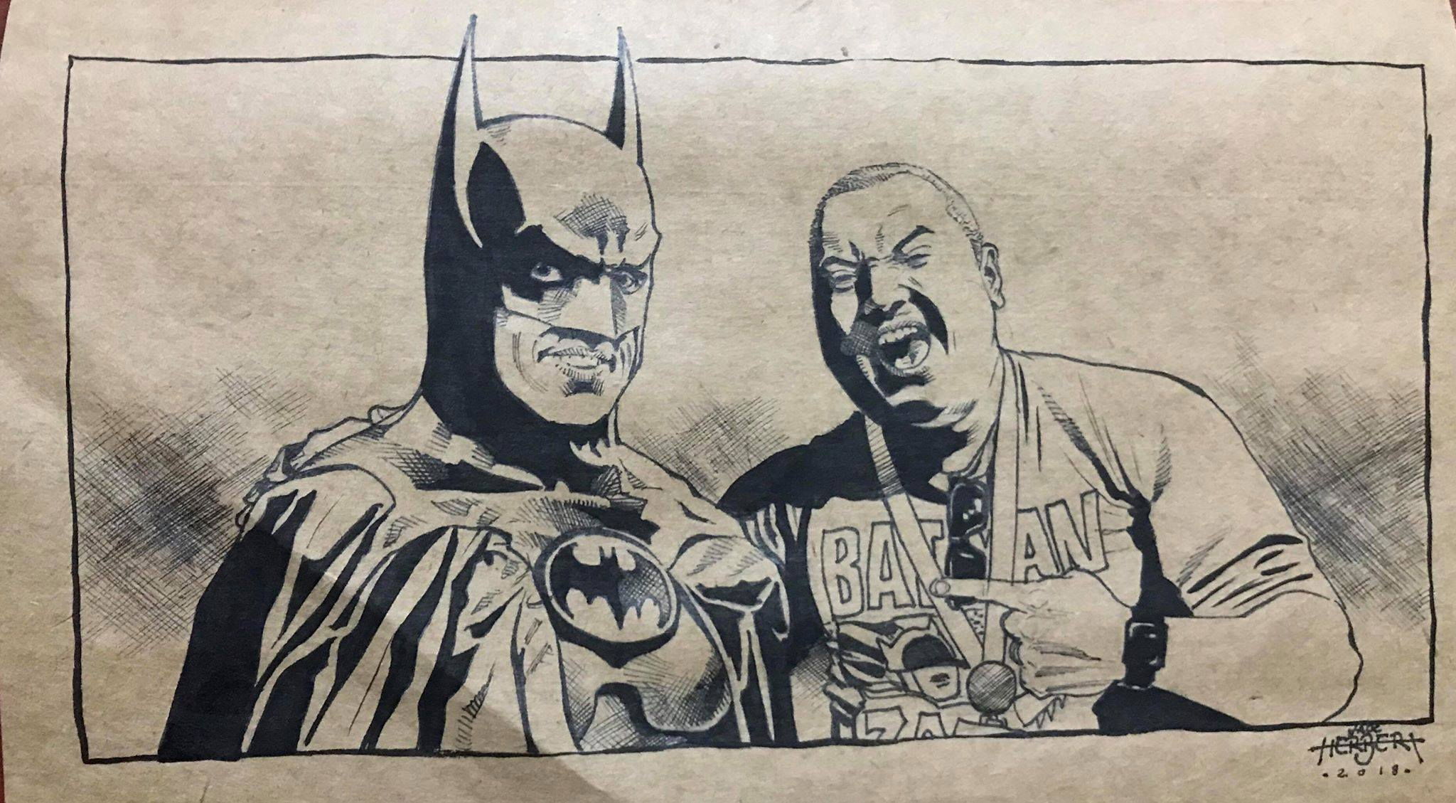 Michael Keaton`s Batman Returns And Me By Jack Herbert In Marcio Escoteiro S Sketches