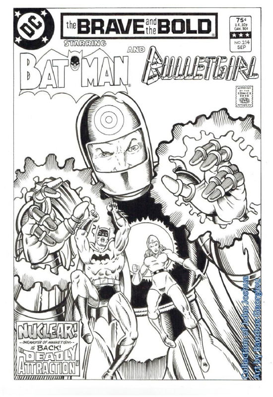 The Brave & The Bold #214 - Batman and Bulletgirl - homage to Starman issue  #17, in John Joshua's Golden Age Team-Up Project - The Brave & The Bold  Comic Art Gallery Room