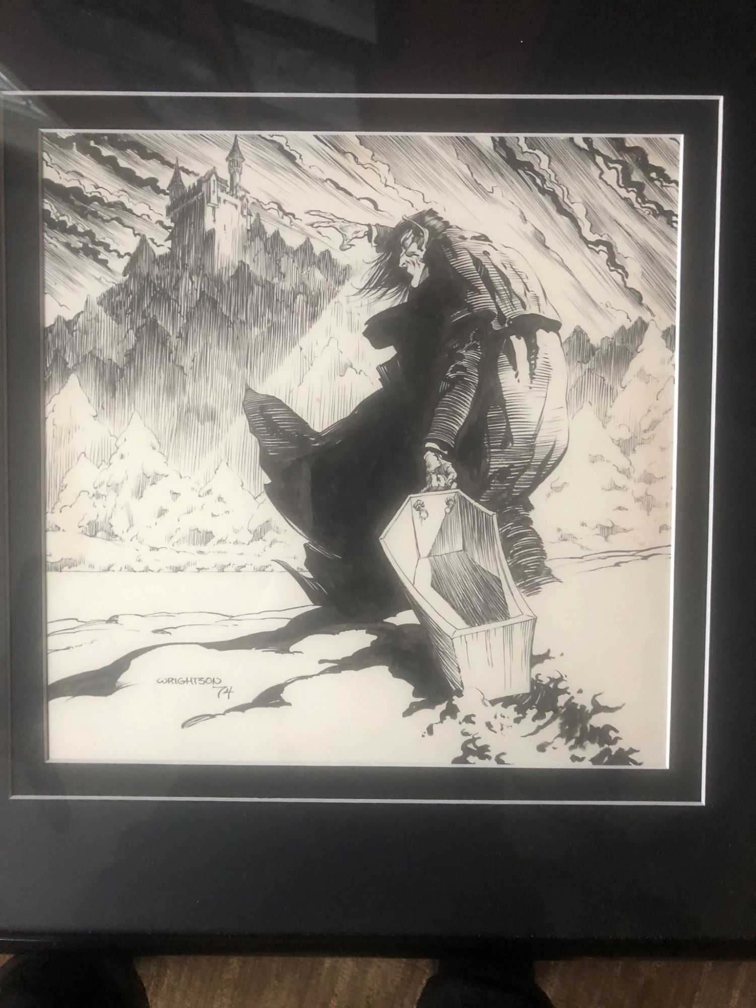 Bernie Wrightson Painting - A Look Back - 1974 - Also Printed Cover to  Death Dreams Of Dracula 2!, in Nick - Barry - Matt - Hal - Namors My  Eclectic Collection Comic Art Gallery Room