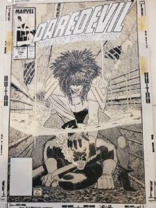 Daredevil #256 Cover by John Romita Jr. featuring the 3rd appearance of Typhoid Mary, Comic Art