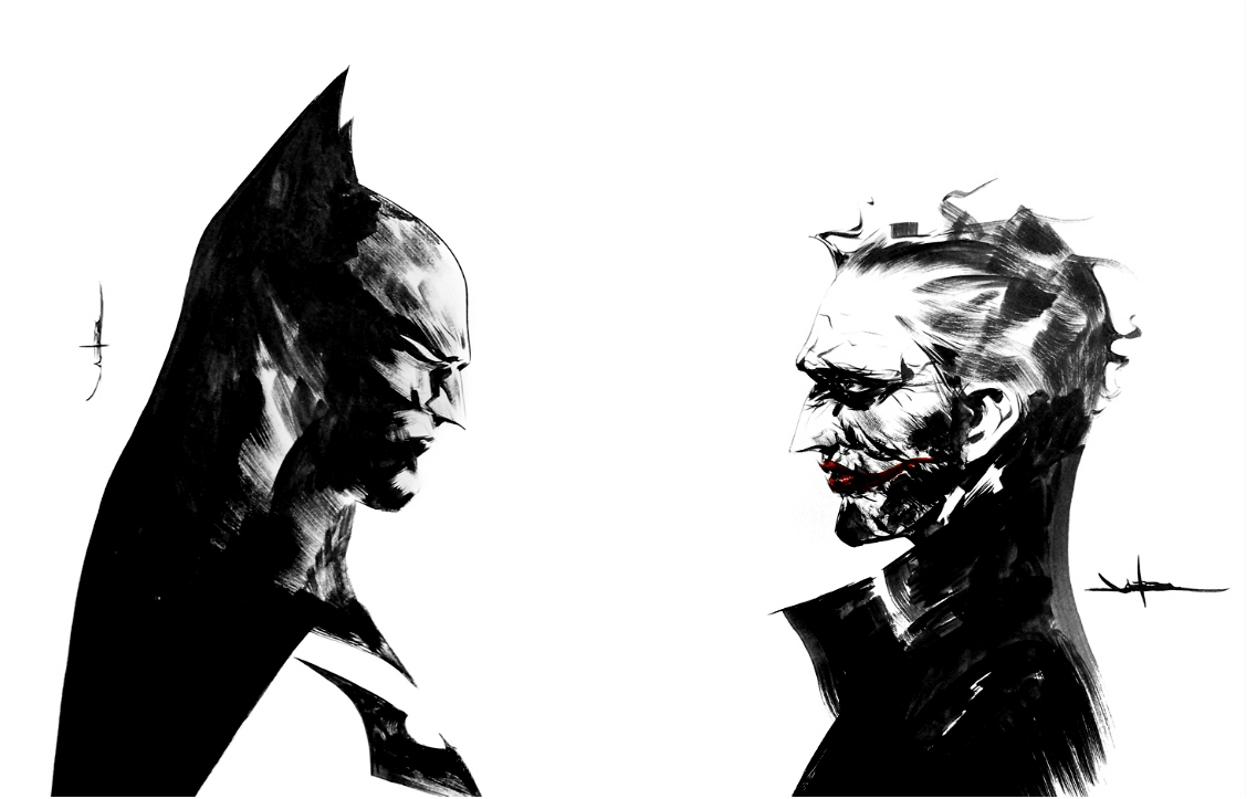 Batman & Joker by Jae Lee, in Daryl R's Joker vs. Batman 🃏➕🦇 Comic Art  Gallery Room