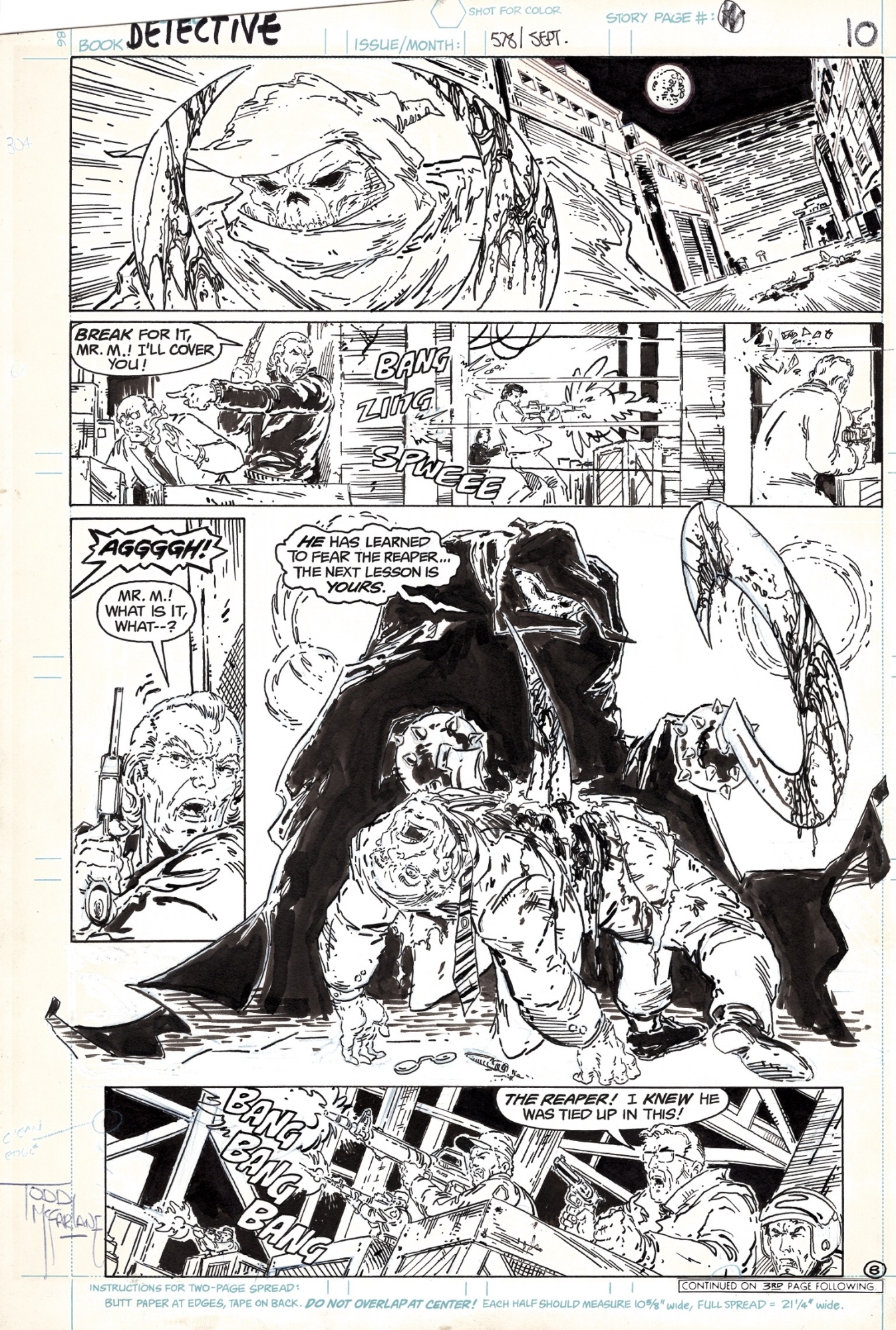 Detective Comics #578 p. 8 by Todd McFarlane - Batman Year Two, in Daryl  R's Detective Comics published pages ? ? Comic Art Gallery Room