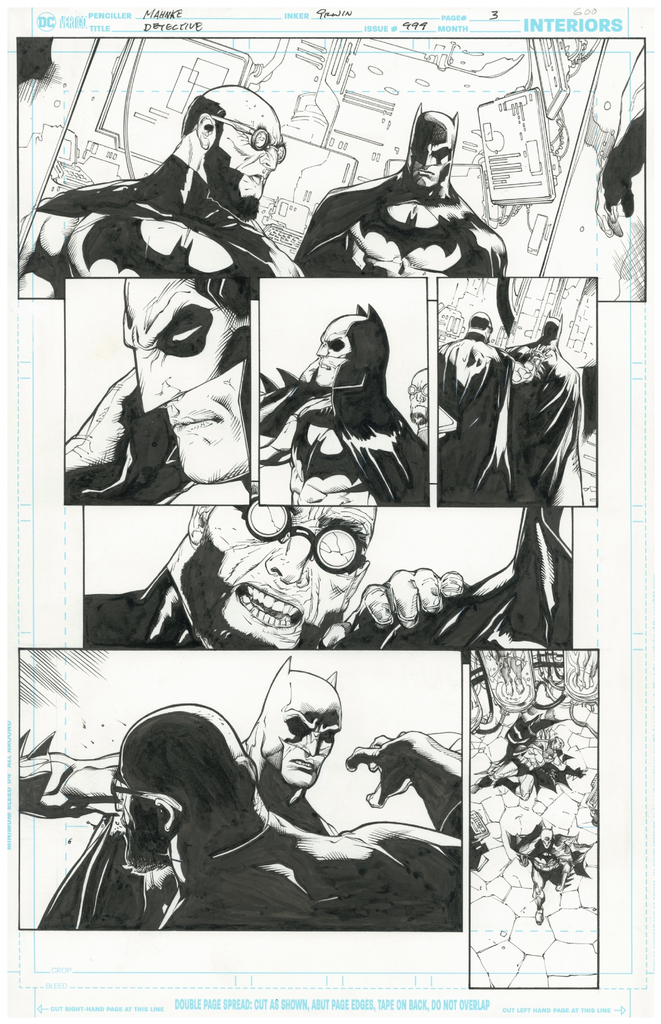 Detective Comics #998 p. 3 by Doug Mahnke - Batman SLAP!!!, in Daryl R's  Detective Comics published pages ? ? Comic Art Gallery Room