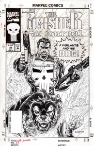 Punisher War Journal #59 cover Comic Art