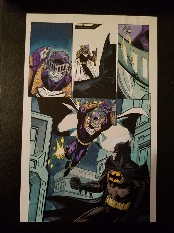 JLA #16 page 19 Prometheus vs Batman color guide , in justin manis's DC-  published (misc) and some commissions Comic Art Gallery Room