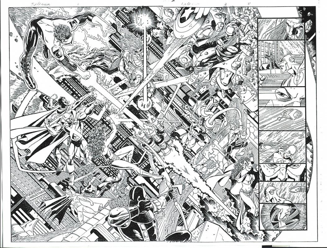 JLA_Avengers Issue 2 Pages 4 - 5 by Perez, in John Papandrea's The ...