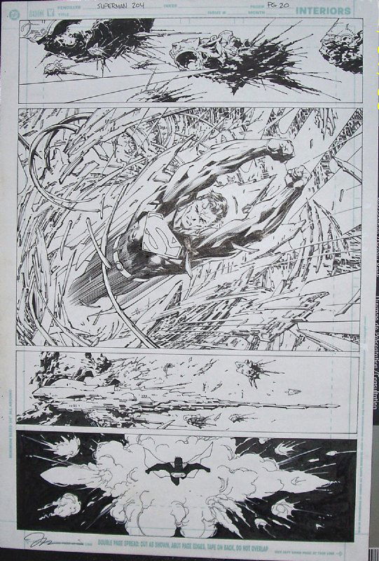 Superman 204 Page 20, in John Papandrea's Jim Lee Comic Art Gallery Room