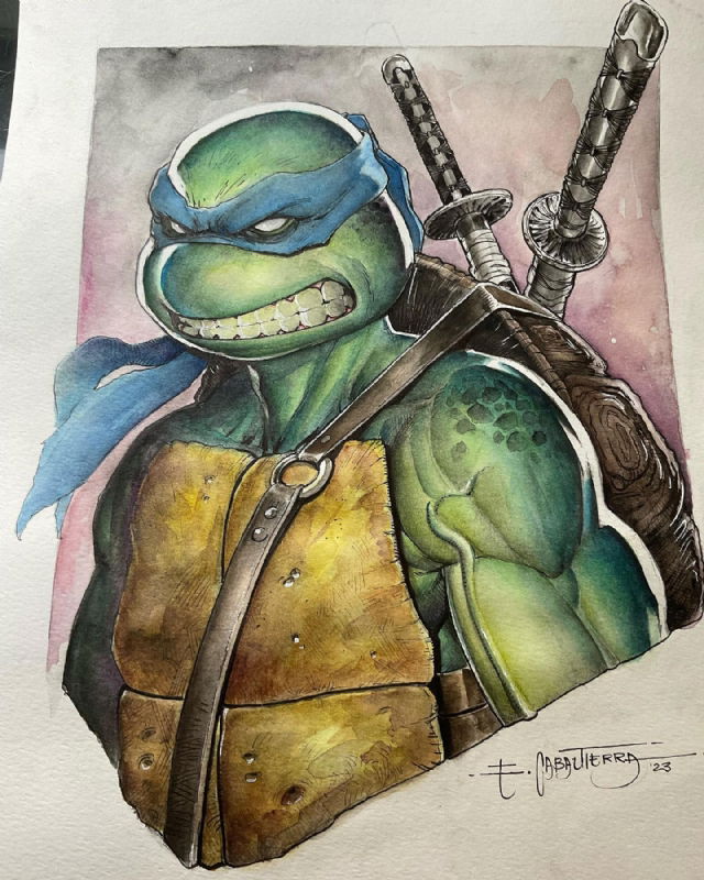 Leonardo, in Emil Cabaltierra's For Sale Gallery Comic Art Gallery Room