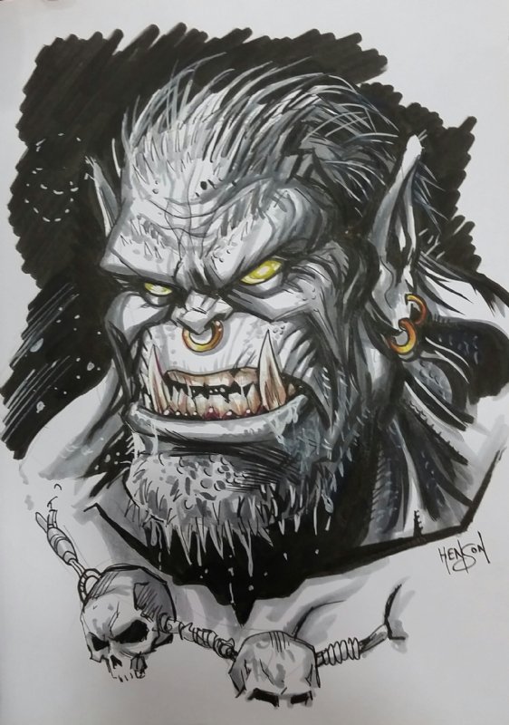 Ogre Sketch  Characters  Art  World of Warcraft Warlords of Draenor   Warcraft art Character art Creature concept art